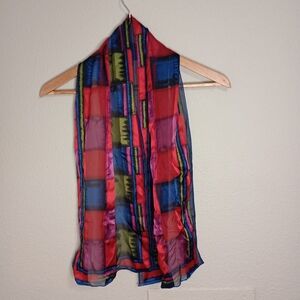 jacqueline ferrar colorblock silk scarf
